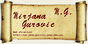 Mirjana Gurović vizit kartica
